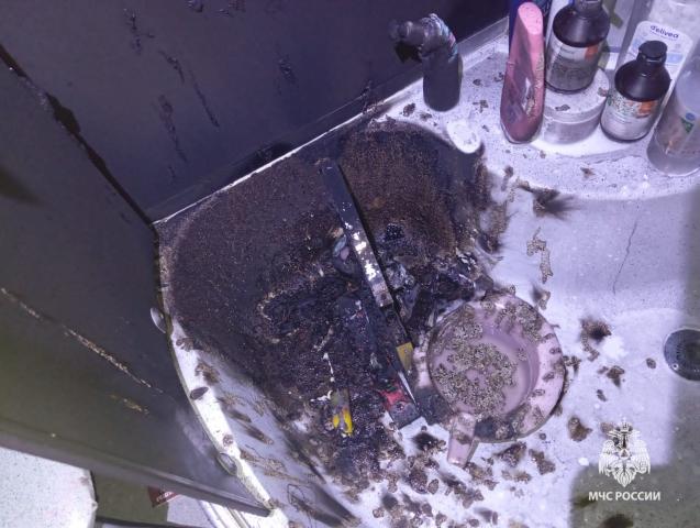 В Башкирии в квартире жилого дома загорелась душевая кабина