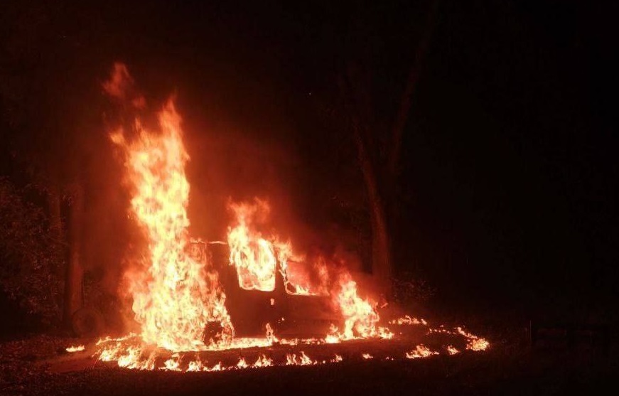 В Уфе на Интернациональной сгорела иномарка