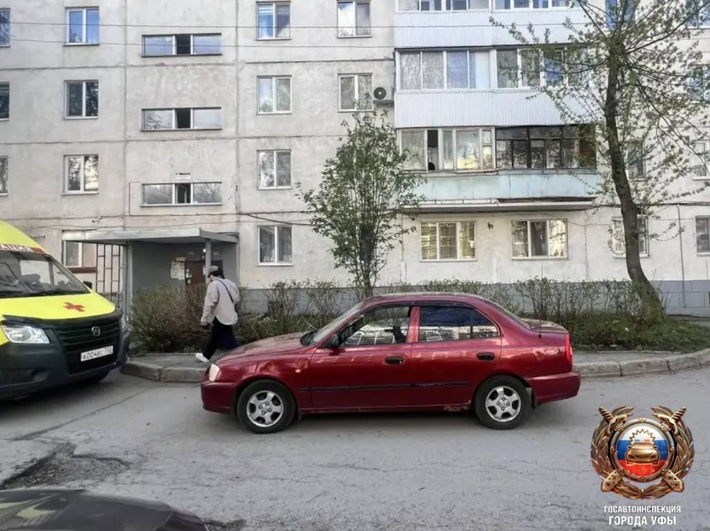 В Уфе иномарка сбила 65-летнего мужчину во дворе