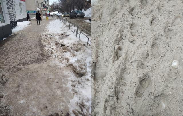 «‎Город превратился в помойку»: уфимка сняла фоторепортаж о грязных и заснеженных улицах башкирской столицы