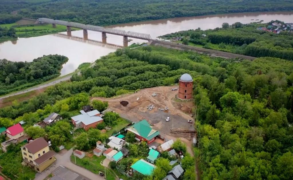 Старинную водонапорную башню и набережную в Уфе соединят лестницей