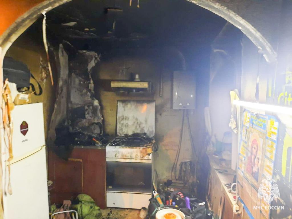 В Башкирии произошел пожар в квартире, где находились дети