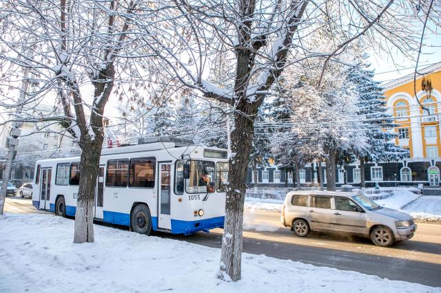 В Уфе из-за морозов приостановили движение троллейбусного маршрута